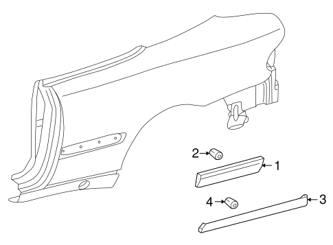 CLK320 EXTERIOR TRIM - QUARTER PANEL 2
