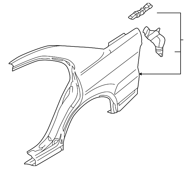 MR325462 Деталь QUARTER PANEL, LEFT