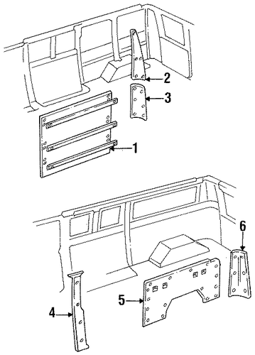 E-250 Econoline Club Wagon INTERIOR TRIM - SIDE PANEL 2