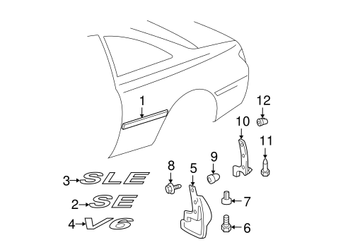 Solara EXTERIOR TRIM - QUARTER PANEL