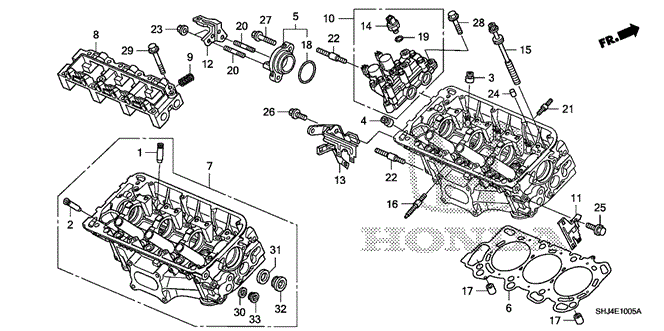 ENGINE/REAR CYLINDER HEAD (3) for 2010 Honda ODYSSEY #1