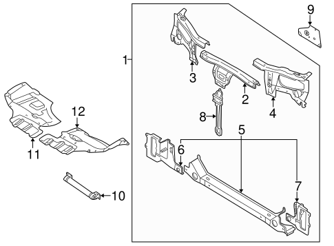 Altima RADIATOR SUPPORT
