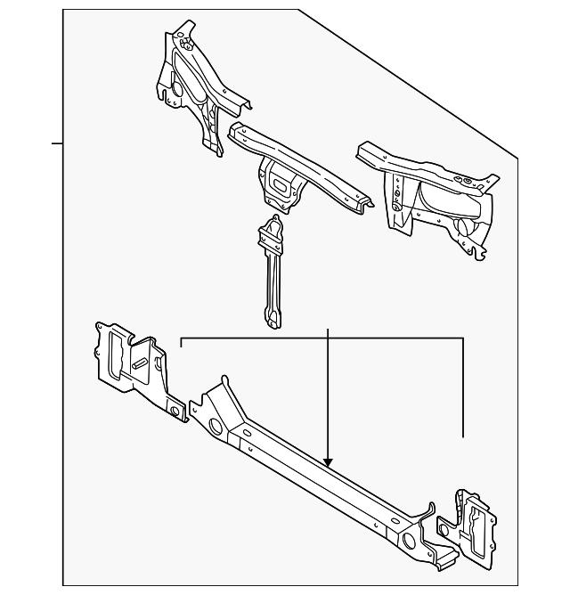 62500-0Z830 Деталь RADIATOR SUPPORT