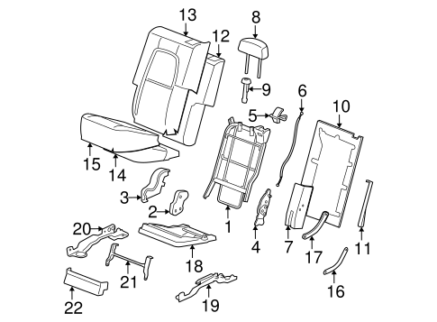 XL-7 REAR SEAT COMPONENTS 2