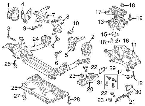 RS7 ENGINE & TRANS MOUNTING