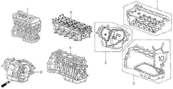 INTEGRA SEDAN GASKET KIT - ENGINE ASSY.  - TRANSMISSION ASSY.