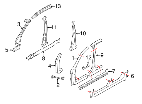 Impreza CENTER PILLAR