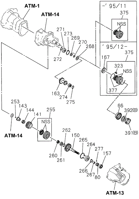 TRANSMISSION - AUTOMATIC/AT MAINSHAFT (4X4) for 1995 Honda PASSPORT #1