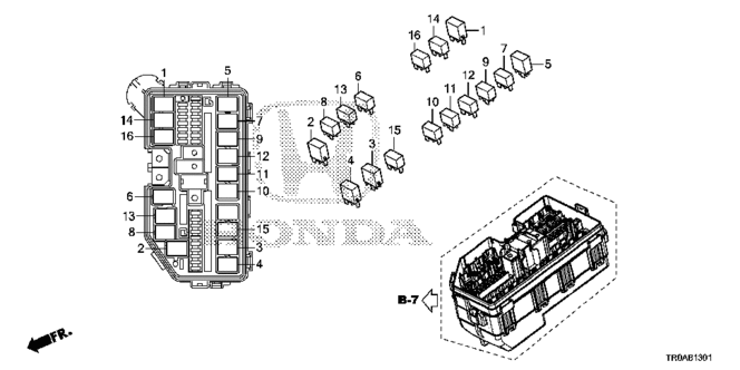 CIVIC SEDAN CONTROL UNIT (ENGINE ROOM) (2)