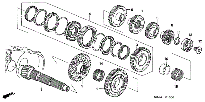 ACCORD SEDAN MT COUNTERSHAFT (V6)