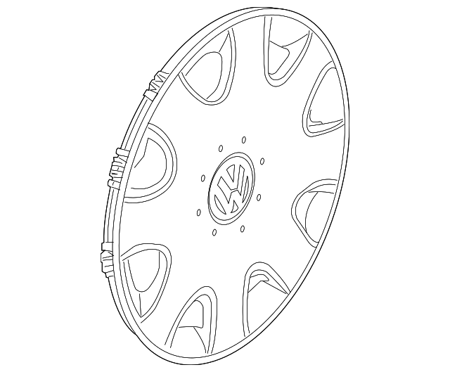 1C0-601-147-P-16Z WHEEL COVER