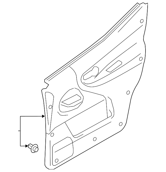 19316890 Деталь DOOR TRIM PANEL, LEFT