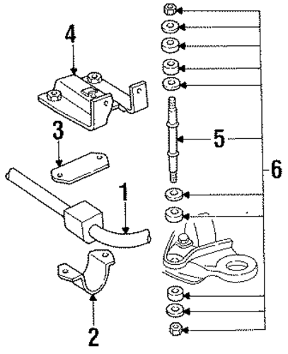 B350 STABILIZER BAR & COMPONENTS 2