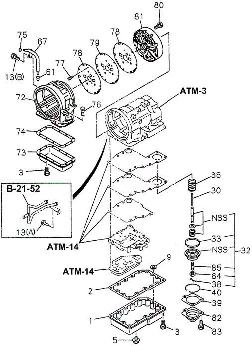 SLX AT OIL PAN - OIL CONTROL