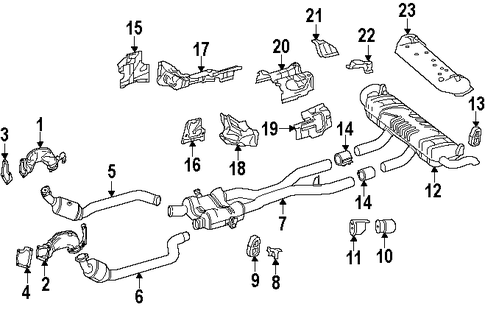 GL550 EXHAUST COMPONENTS