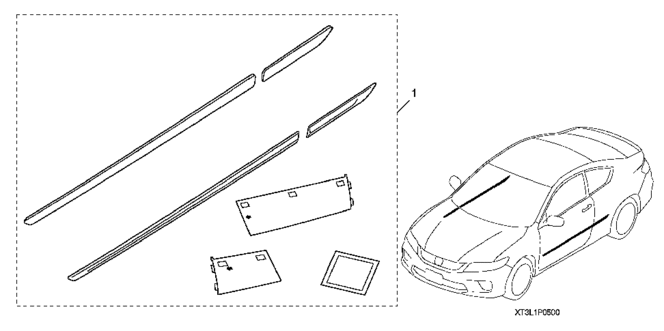 ACCESSORIES/BODY SIDE MOLDING for 2013 Honda ACCORD COUPE #1