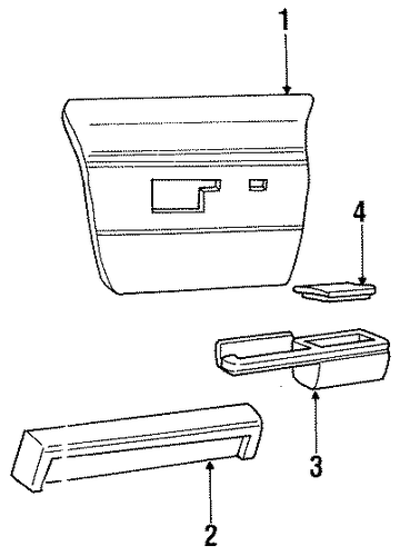 Country Squire INTERIOR TRIM - REAR DOOR