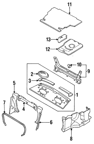 Protege INTERIOR TRIM - REAR BODY