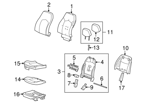 CTS DRIVER SEAT COMPONENTS