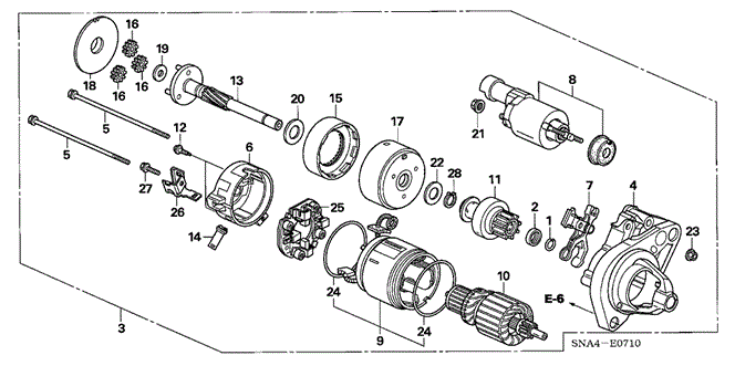 CIVIC SEDAN STARTER MOTOR (DENSO) (1.8L)