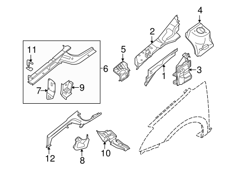 Sentra STRUCTURAL COMPONENTS & RAILS