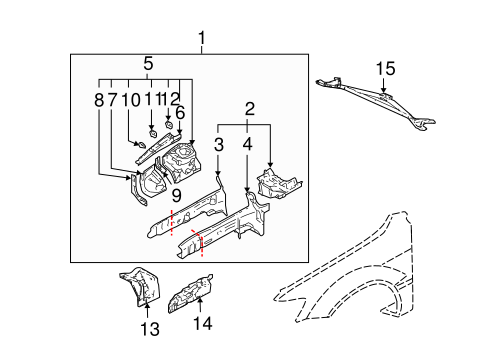 Lancer STRUCTURAL COMPONENTS & RAILS