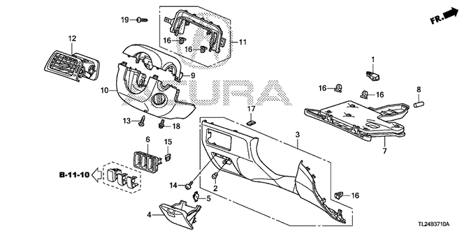 TSX SEDAN INSTRUMENT PANEL GARNISH (DRIVER SIDE)