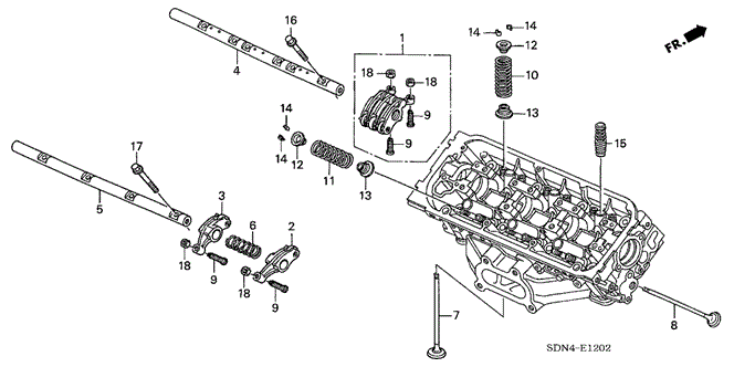 ENGINE/VALVE - ROCKER ARM (RR.) (V6) for 2004 Honda ACCORD COUPE #1