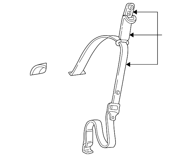 XL2Z-98611B68-BBB Деталь SEAT BELT ASSY, RIGHT