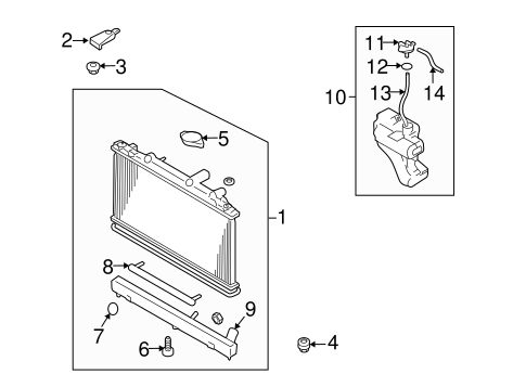 CX-7 RADIATOR & COMPONENTS 2