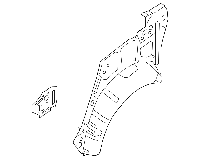 G6711-3SGMA Деталь OUTER WHEELHOUSE, LEFT