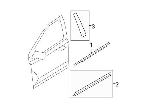 Edge EXTERIOR TRIM - FRONT DOOR