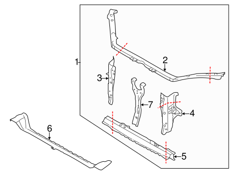 Impreza RADIATOR SUPPORT