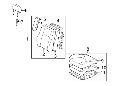 Corolla FRONT SEAT COMPONENTS 2
