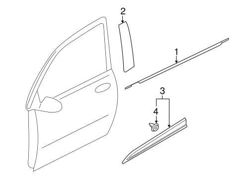 Outlander EXTERIOR TRIM - FRONT DOOR