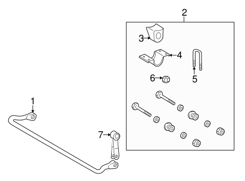 G500 STABILIZER BAR & COMPONENTS