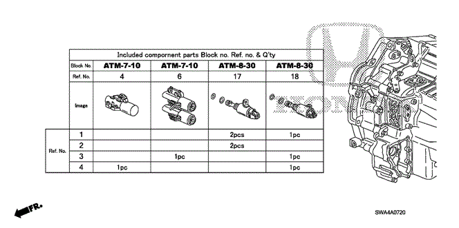 TRANSMISSION - AUTOMATIC/AT SOLENOID VALVE SET for 2009 Honda CR-V #1