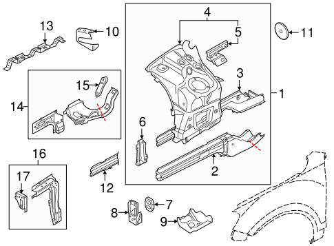 Touareg STRUCTURAL COMPONENTS & RAILS