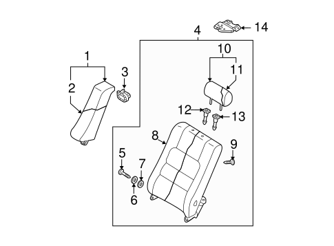 6 REAR SEAT COMPONENTS