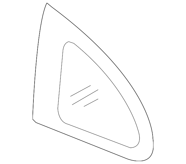 0K34D-63950 Деталь QUARTER GLASS, RIGHT
