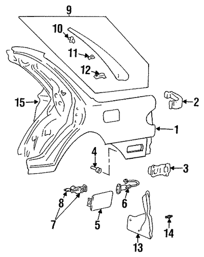 Sonata EXTERIOR TRIM - QUARTER PANEL