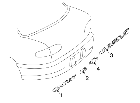 Cavalier EXTERIOR TRIM - TRUNK