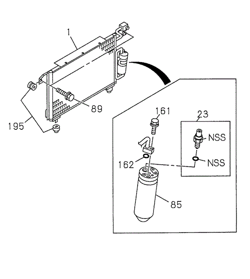 BODY / AIR CONDITIONING/A/C AIR CONDITIONER (CONDENSER) for 1998 Acura SLX #1