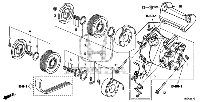 CIVIC SEDAN A / C AIR CONDITIONER (COMPRESSOR) (2.4L)