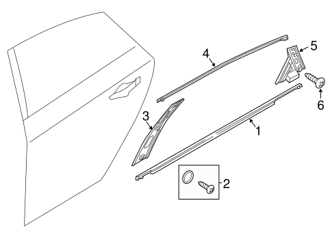 Sonata EXTERIOR TRIM - REAR DOOR
