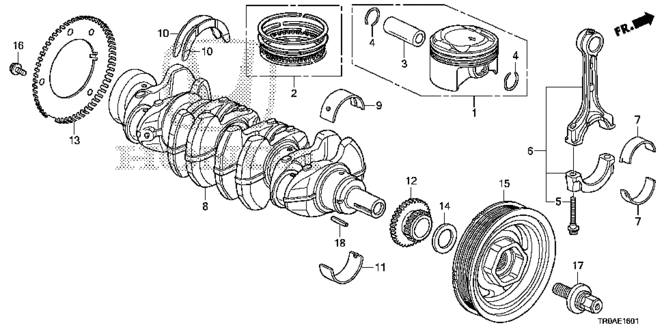 CIVIC SEDAN CRANKSHAFT - PISTON (2.4L)