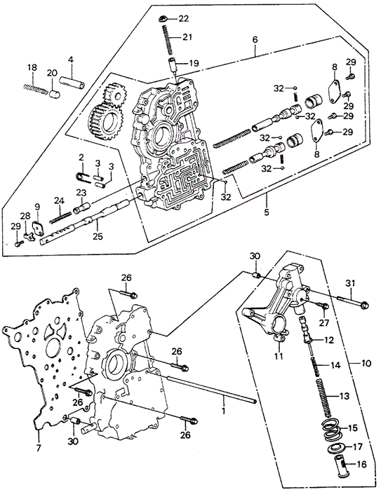 TRANSMISSION - HONDAMATIC/HMT MAIN VALVE BODY - REGULATORVALVE for 1981 Honda CIVIC HATCHBACK #1