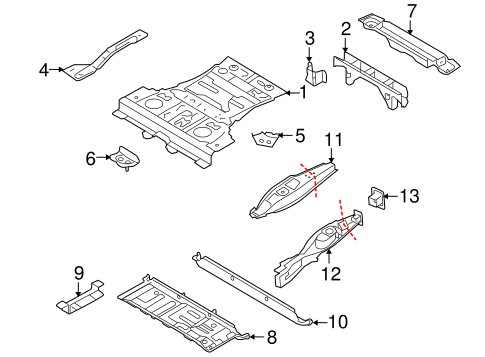 X6 REAR FLOOR & RAILS