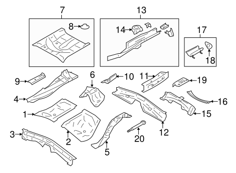 FR-S REAR FLOOR & RAILS