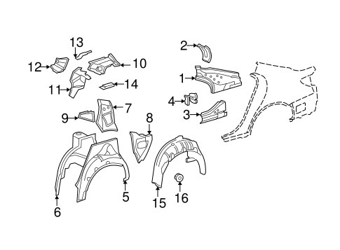 LS460 INNER COMPONENTS